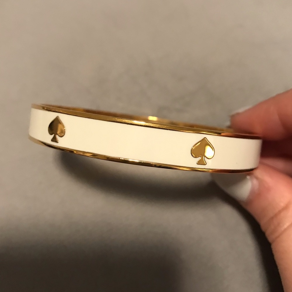 Kate Spade Bracelet - White & Gold Bangle